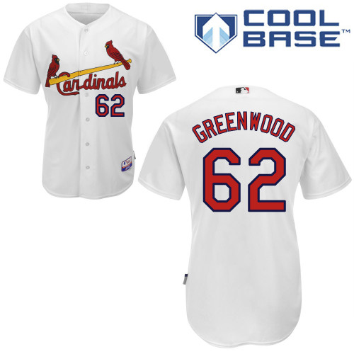 Nick Greenwood #62 MLB Jersey-St Louis Cardinals Men's Authentic Home White Cool Base Baseball Jersey